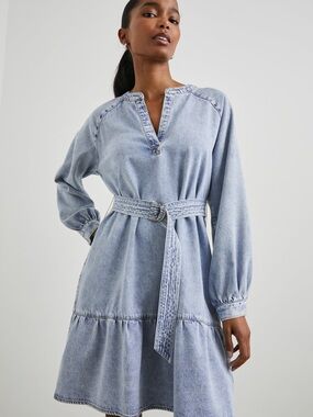 Rails Lila Tiered Denim Dress NWOT size small